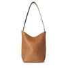 Elegant Lazy Tote Leather Single Day pack Waist Pack Bucket Shoulder Bag Mssza