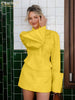Elegant Long Sleeve Cotton Shirt With High Waist Mini Skirt 2 Piece Outfit Mssza
