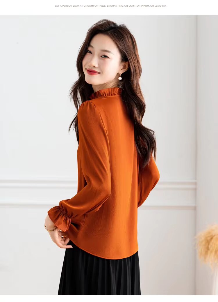 Elegant Long Sleeve Lace up Wooden Ear Collar Beaded Satin Mssza