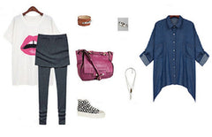 Elegant Look Behind You Denim Shirt Mssza