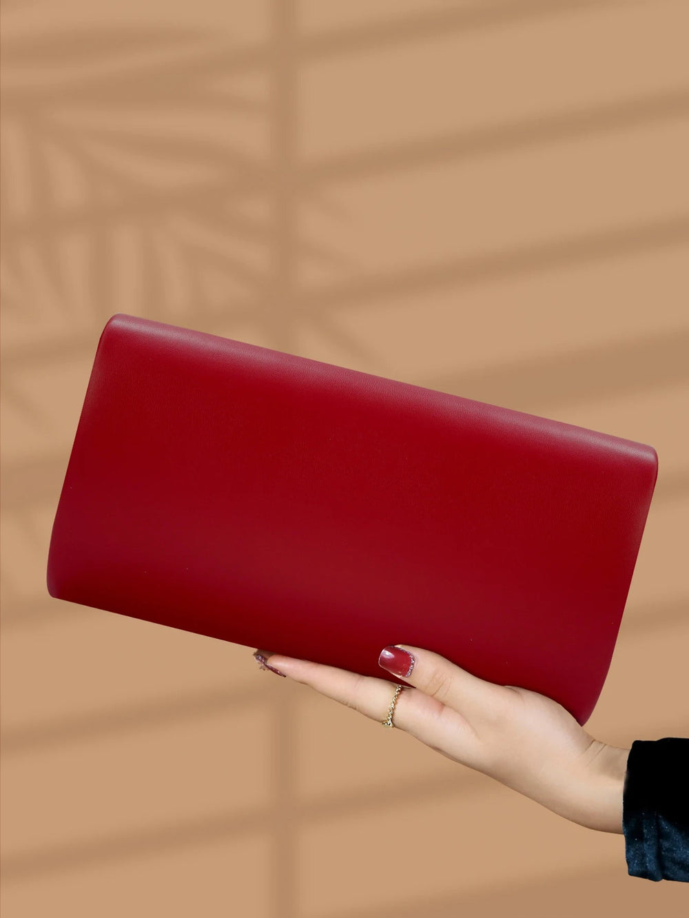 Elegant Luxurious Faux Leather Party Versatile Chain Clutch Evening Bag Mssza