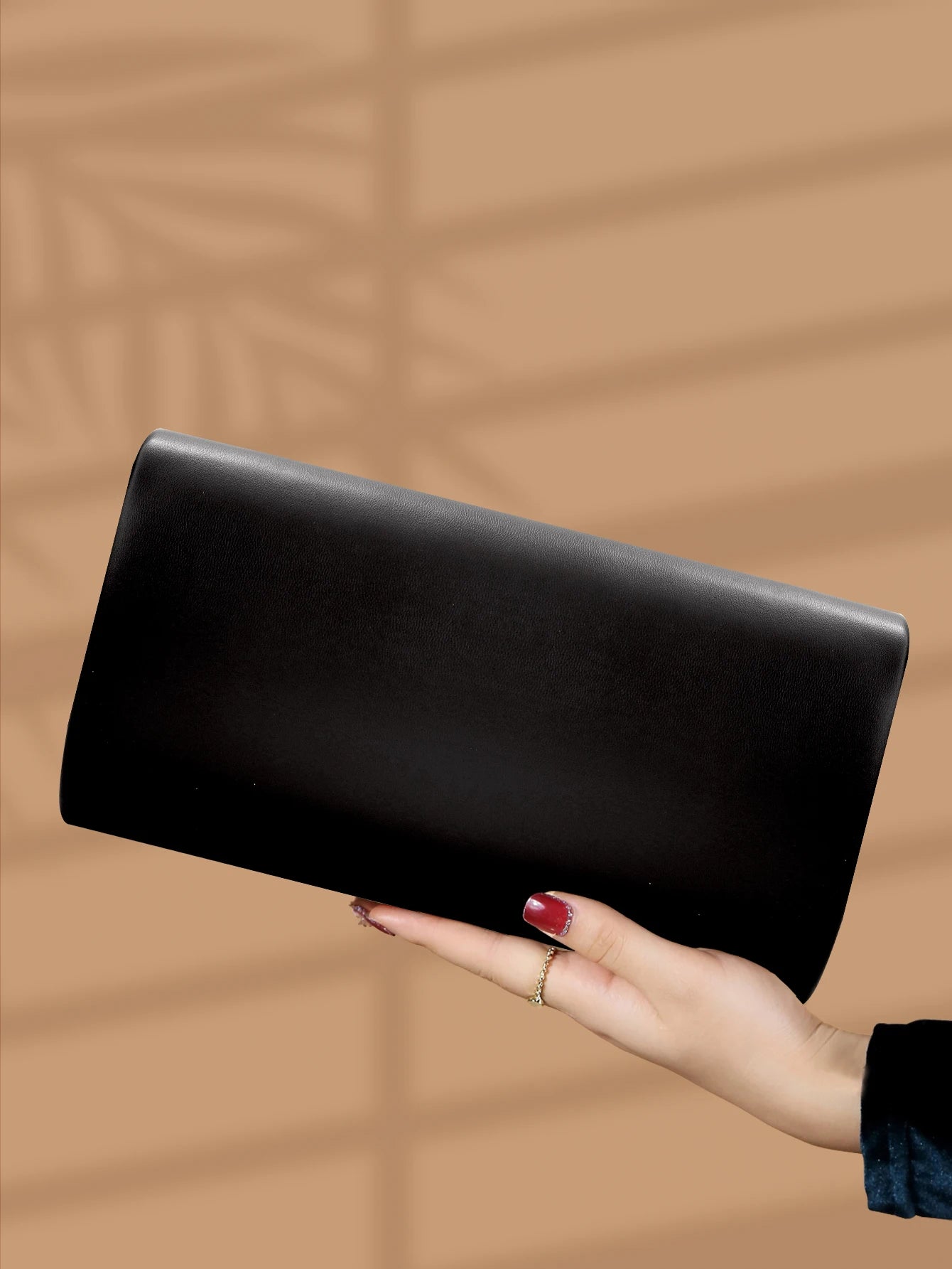 Elegant Luxurious Faux Leather Party Versatile Chain Clutch Evening Bag Mssza