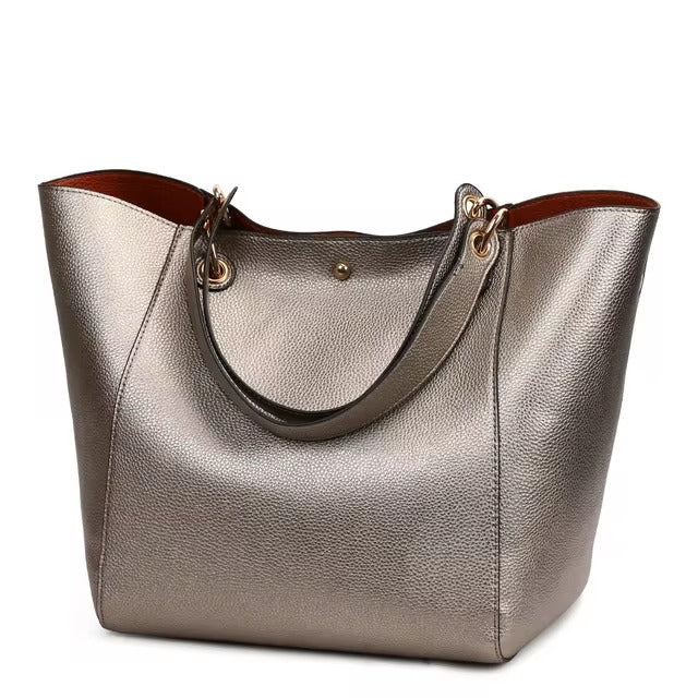 Elegant Luxury Leather Sequined Big Capacity Top-handle Totes Crossbody Handbags Mssza