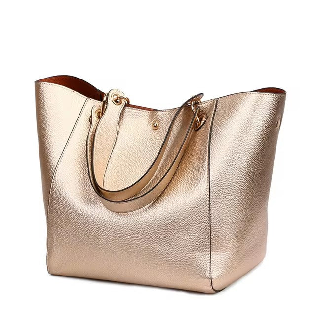 Elegant Luxury Leather Sequined Big Capacity Top-handle Totes Crossbody Handbags Mssza