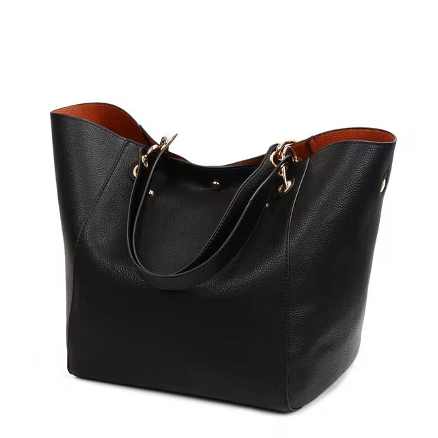 Elegant Luxury Leather Sequined Big Capacity Top-handle Totes Crossbody Handbags Mssza