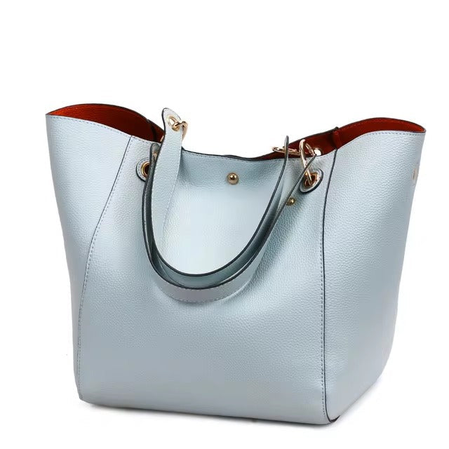 Elegant Luxury Leather Sequined Big Capacity Top-handle Totes Crossbody Handbags Mssza