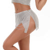 Luxury Sequins Tassel Chain See Above Knee Through Mini Skirt Mssza