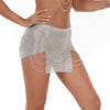 Luxury Sequins Tassel Chain See Above Knee Through Mini Skirt Mssza