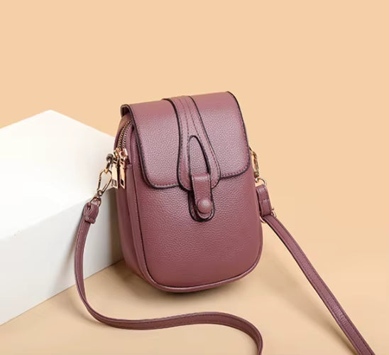 Elegant Mobile Phone One-Shoulder Crossbody Messenger Bag Mssza