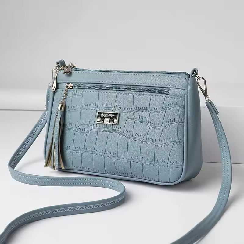 Elegant Mom Bag Crocodile Cross Border Small Square Versatile Large Capacity Messenger Crossbody Bag Mssza