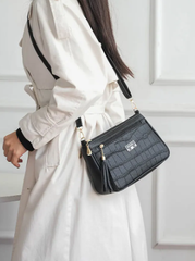 Elegant Mom Bag Crocodile Cross Border Small Square Versatile Large Capacity Messenger Crossbody Bag Mssza
