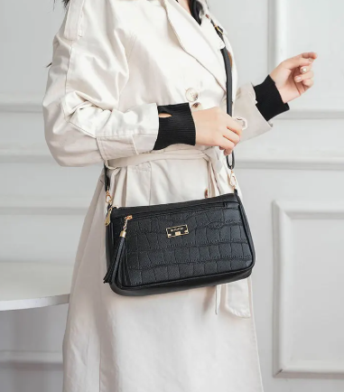 Elegant Mom Bag Crocodile Cross Border Small Square Versatile Large Capacity Messenger Crossbody Bag Mssza