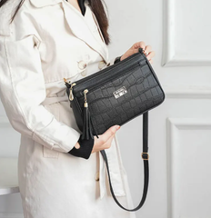Elegant Mom Bag Crocodile Cross Border Small Square Versatile Large Capacity Messenger Crossbody Bag Mssza