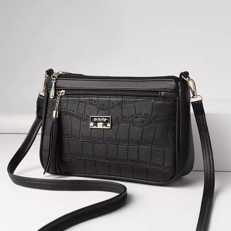Elegant Mom Bag Crocodile Cross Border Small Square Versatile Large Capacity Messenger Crossbody Bag Mssza