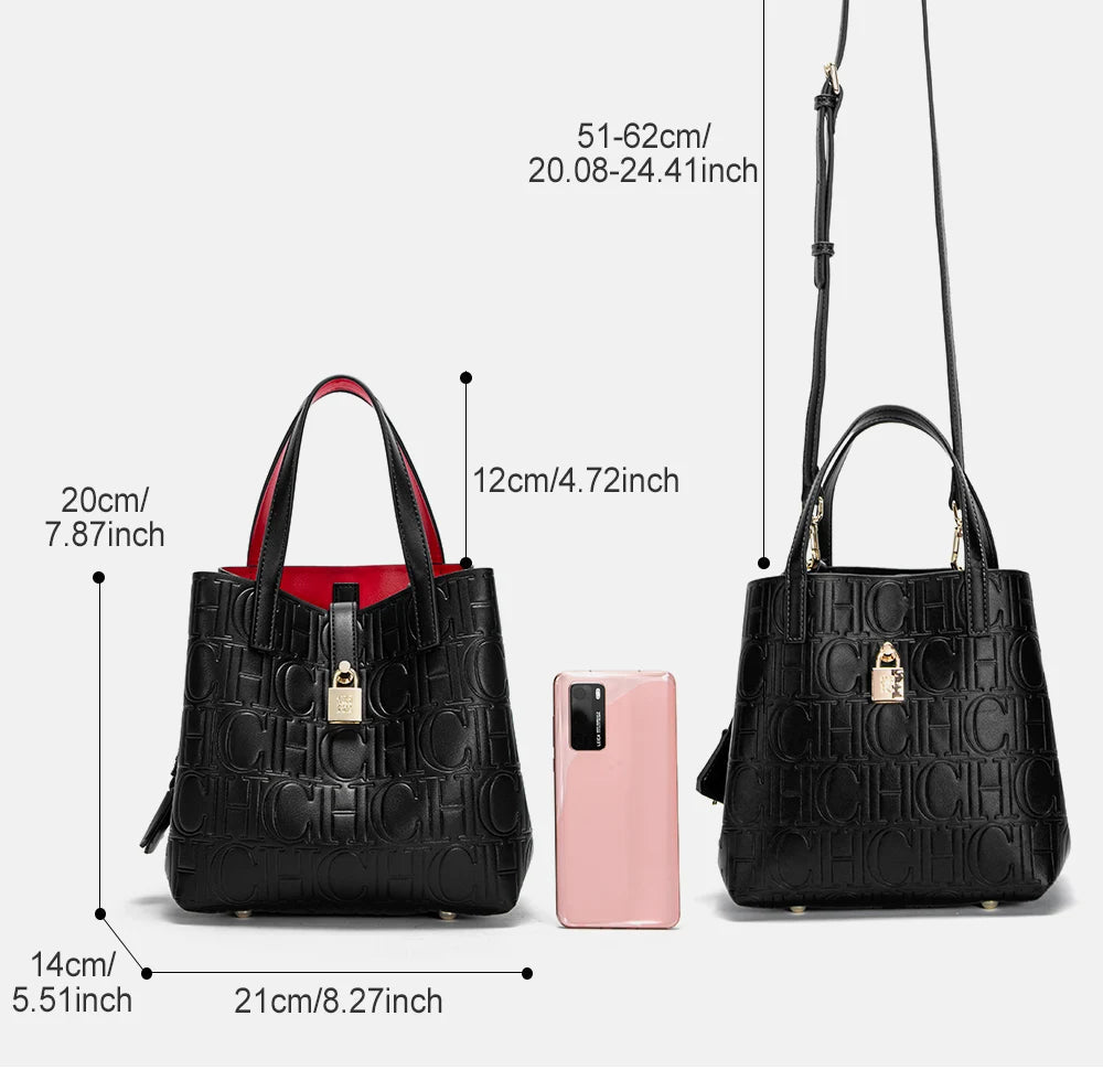 Elegant New Steel Embossed Handheld Bun Tote Bag Mssza