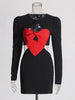 Elegant O-Neck High Waist Hollow Out Spliced Bowknot Bodycon Mini Dress Mssza