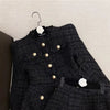 Elegant O-Neck Long Sleeve Single Breasted Jacket And Short 2 Two-Piece Set Mssza