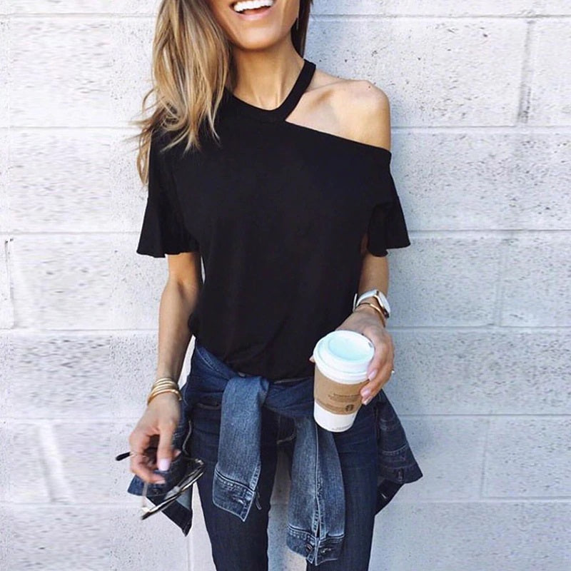 Elegant Off Shoulder Casual Tops Mssza
