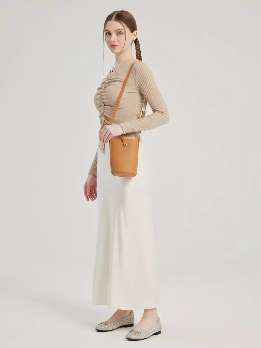 Elegant Office Style Natural Waistline Elastic Waist Long Skirt Mssza