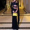 Elegant One Shoulder Hollow Out Irregular Skinny Jumpsuit Mssza