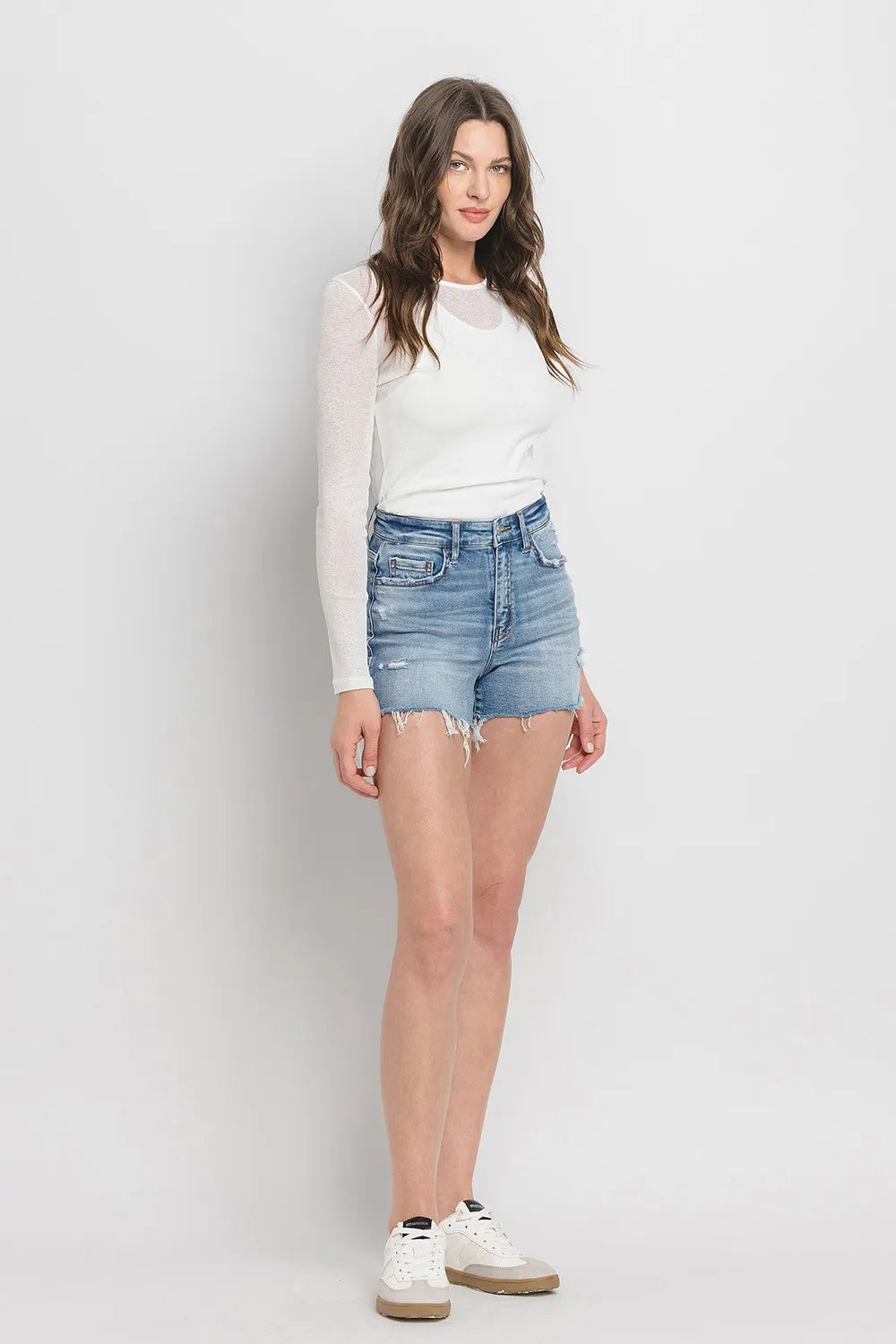 Elegant Outdoor Vervet by Flying Monkey High Rise Denim Shorts Mssza