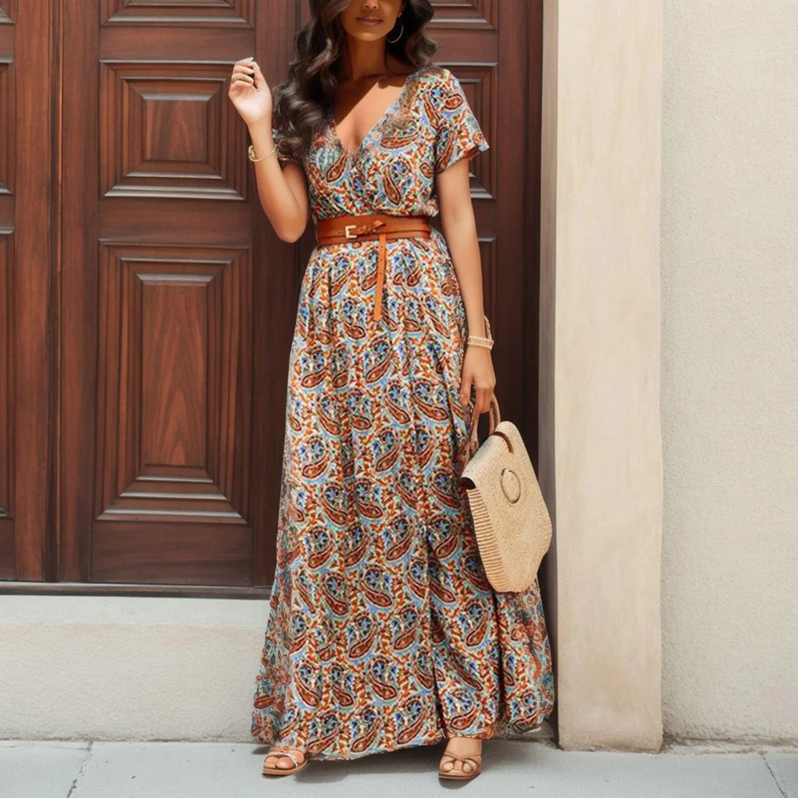 Party Daily Slim Sleeveless Cold Shoulder Solid Print Big Hem Casual Boho Dress Mssaz Desses