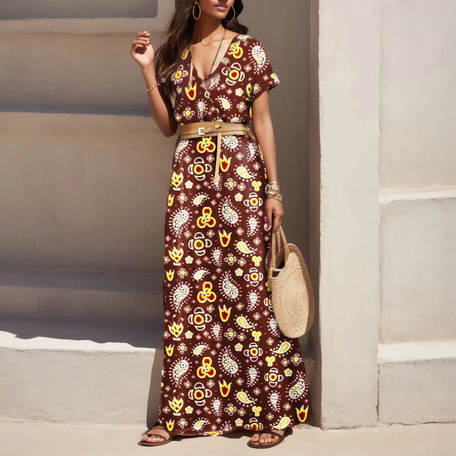 Party Daily Slim Sleeveless Cold Shoulder Solid Print Big Hem Casual Boho Dress Mssaz Desses