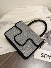 Elegant Patch Rhinestone Chain Handbags Mssza