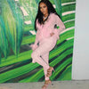 Elegant Patchwork Full Sleeve Tops and Leggings Matching Coquette Two Piece Sets Mssza