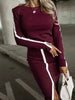 Elegant Patchwork O-Neck Top Maxi Dress Two Pieces Sets Mssza