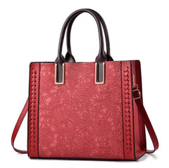 Elegant Patchwork Printed Large Capacity vintage Shoulder Handbag Mssza