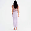 Elegant Patchwork V-neck Top Lace Long Skirt Two Piece Sets Mssza