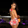 Elegant Printed Hollow Out Rompers Bodycon Night Out Jumpsuits Mssza