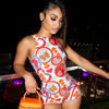 Elegant Printed Hollow Out Rompers Bodycon Night Out Jumpsuits Mssza
