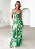 Elegant Pullover Print Suspender Strap Bow Ankle-Length Loose Jumpsuit Mssza