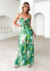 Elegant Pullover Print Suspender Strap Bow Ankle-Length Loose Jumpsuit Mssza