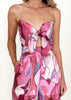 Elegant Pullover Print Suspender Strap Bow Ankle-Length Loose Jumpsuit Mssza