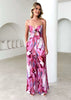 Elegant Pullover Print Suspender Strap Bow Ankle-Length Loose Jumpsuit Mssza