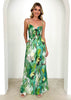 Elegant Pullover Print Suspender Strap Bow Ankle-Length Loose Jumpsuit Mssza