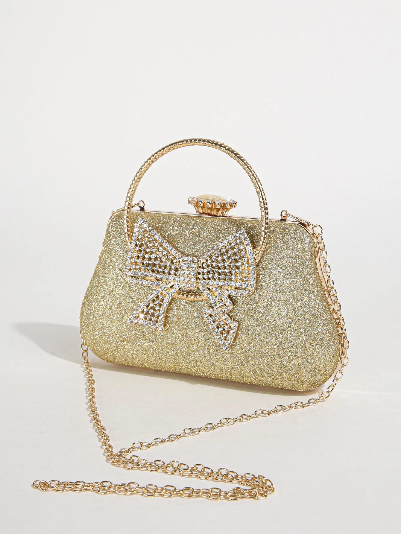 Elegant Rhinestone Luxury Shiny Banquet Dress Purse Evening Bag Mssza