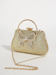 Elegant Rhinestone Luxury Shiny Banquet Dress Purse Evening Bag Mssza