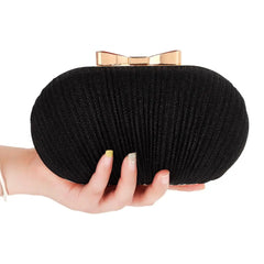 Elegant Rhinestones Egg Shape Banquet Chain Evening Party Wedding Bridal Shoulder Clutch Handbag Mssza