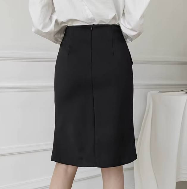 Elegant Ruffles Office Style High Waist Bodycon Pencil Skirt Mssza