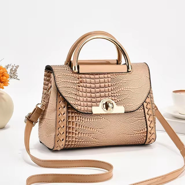 Elegant Sequined Bright Leather Silt Pocket Small Square Shopping Crossbody Bag Mssza