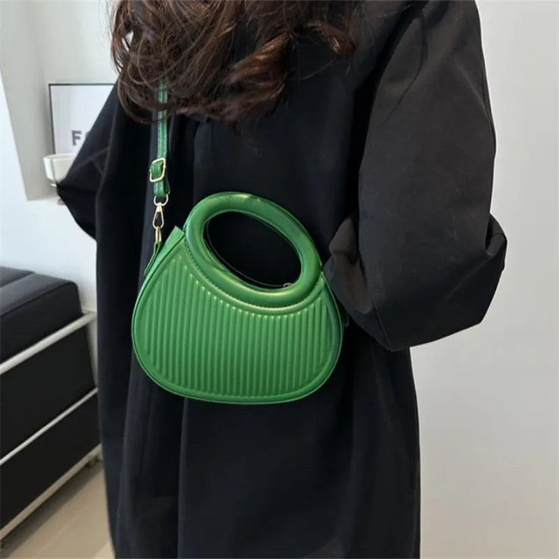 Elegant Sequined Synthetic Leather Chic Stripe Design Versatile Shoulder Crossbody Bags Mssza