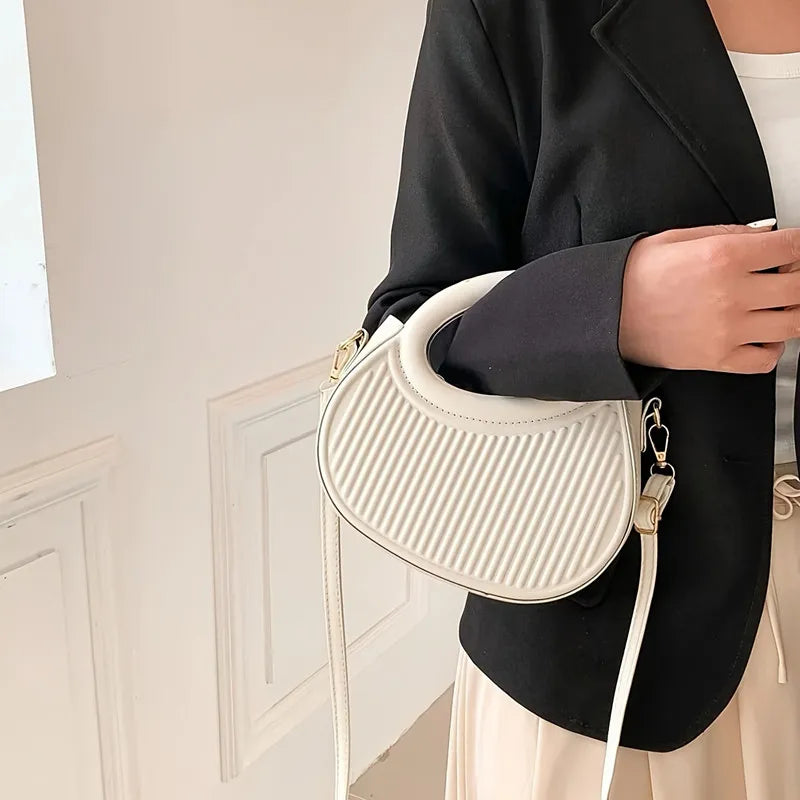 Elegant Sequined Synthetic Leather Chic Stripe Design Versatile Shoulder Crossbody Bags Mssza