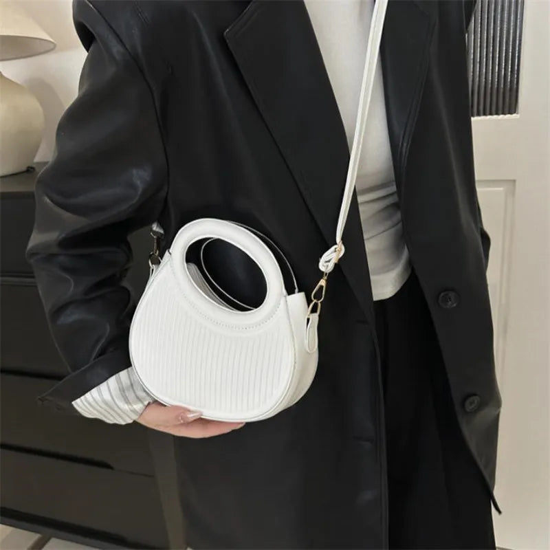 Elegant Sequined Synthetic Leather Chic Stripe Design Versatile Shoulder Crossbody Bags Mssza