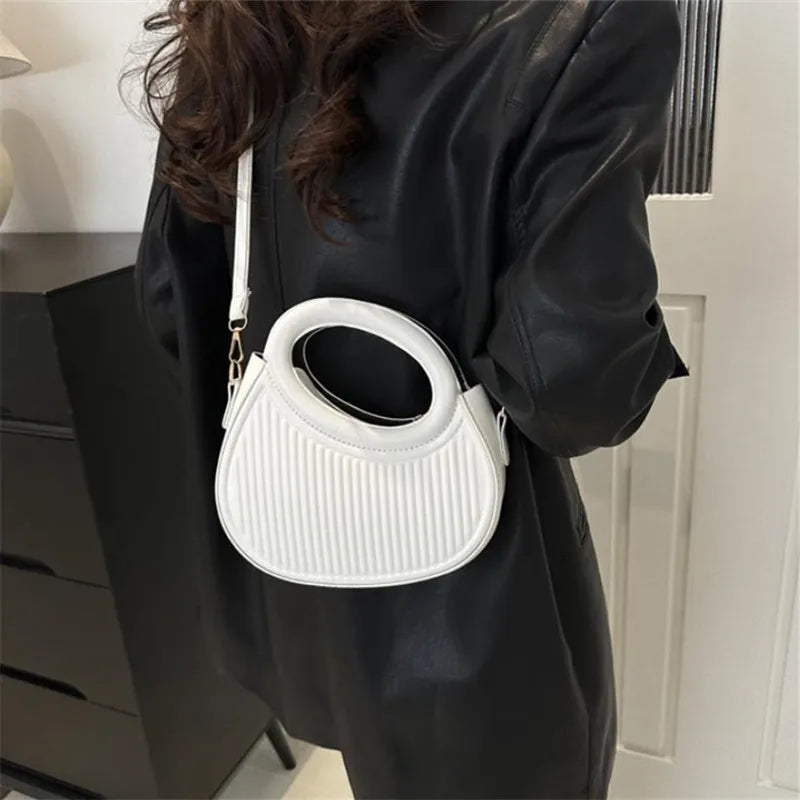 Elegant Sequined Synthetic Leather Chic Stripe Design Versatile Shoulder Crossbody Bags Mssza