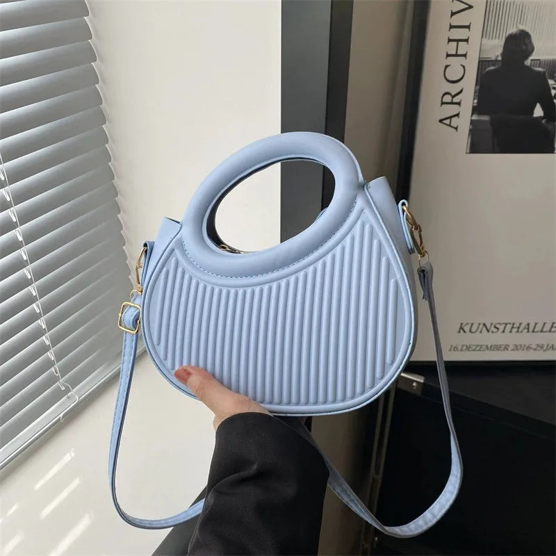 Elegant Sequined Synthetic Leather Chic Stripe Design Versatile Shoulder Crossbody Bags Mssza