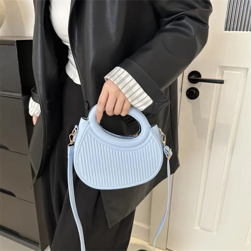 Elegant Sequined Synthetic Leather Chic Stripe Design Versatile Shoulder Crossbody Bags Mssza
